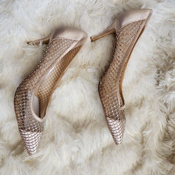 Jewel badgley Mischka mesh jeweled floria evening shoes - Picture 1 of 13